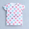 BUMZEE White & Blue Girls Half Sleeves T-Shirt & Short Set