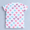 BUMZEE White & Blue Girls Half Sleeves T-Shirt & Short Set