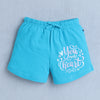 BUMZEE White & Blue Girls Half Sleeves T-Shirt & Short Set