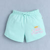 BUMZEE Mint Green Girls Half Sleeves T-Shirt & Short Set