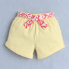 BUMZEE Pink & Yellow Girls Half Sleeves T-Shirt & Short Set