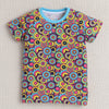 BUMZEE Multi & Blue Girls Half Sleeves T-Shirt & Short Set