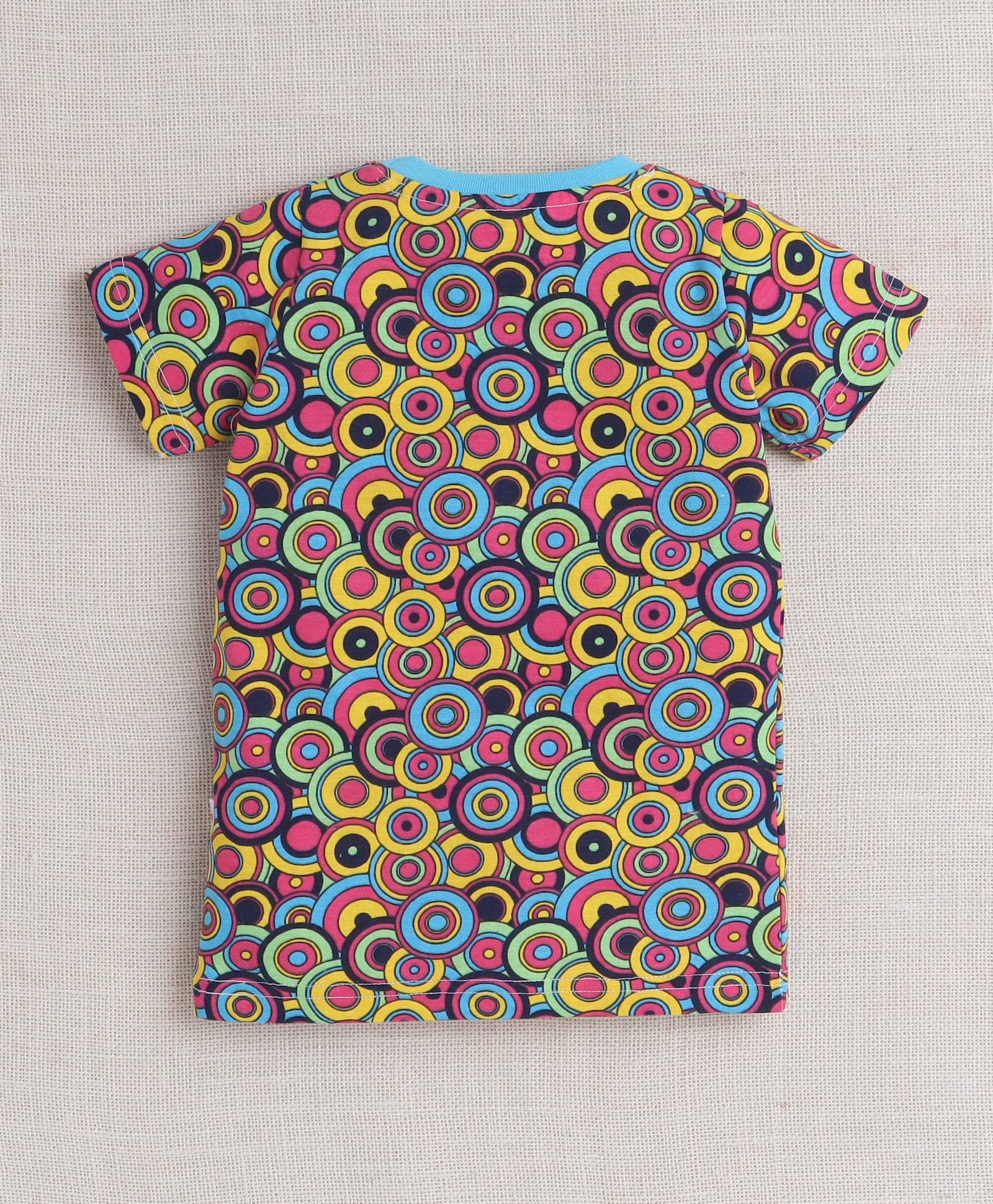 BUMZEE Multi & Blue Girls Half Sleeves T-Shirt & Short Set