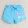 BUMZEE Multi & Blue Girls Half Sleeves T-Shirt & Short Set