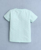 Bumzee Pista Green Graphic Print T-Shirt & Short Set, Half Sleeves, 100% Cotton
