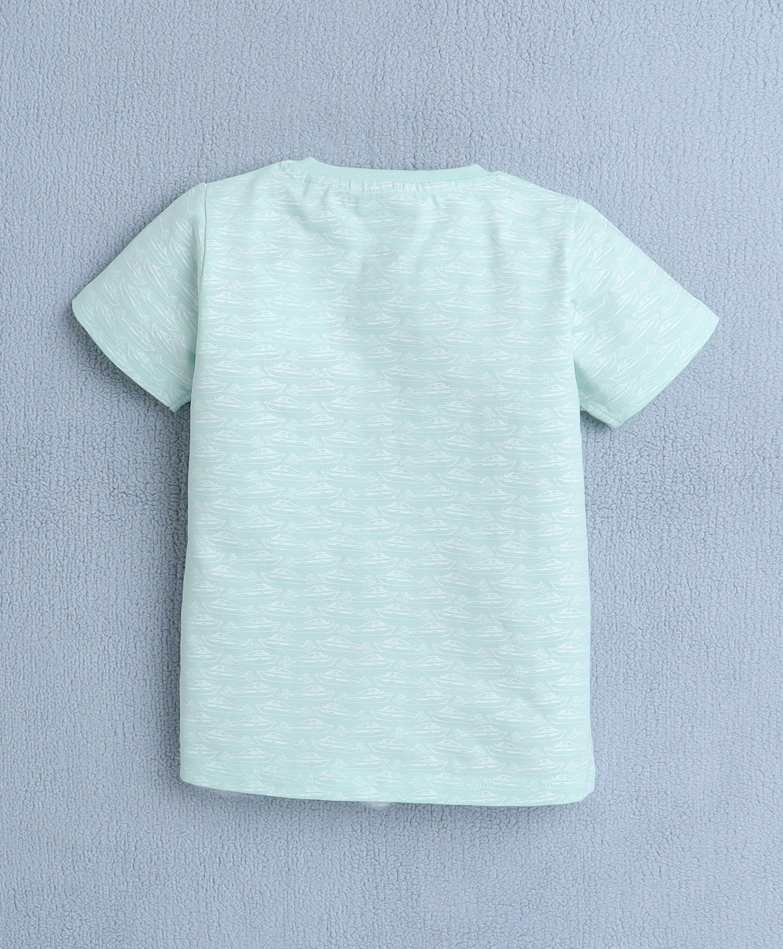 BUMZEE Pista Green Boys Half Sleeves T-Shirt & Short Set