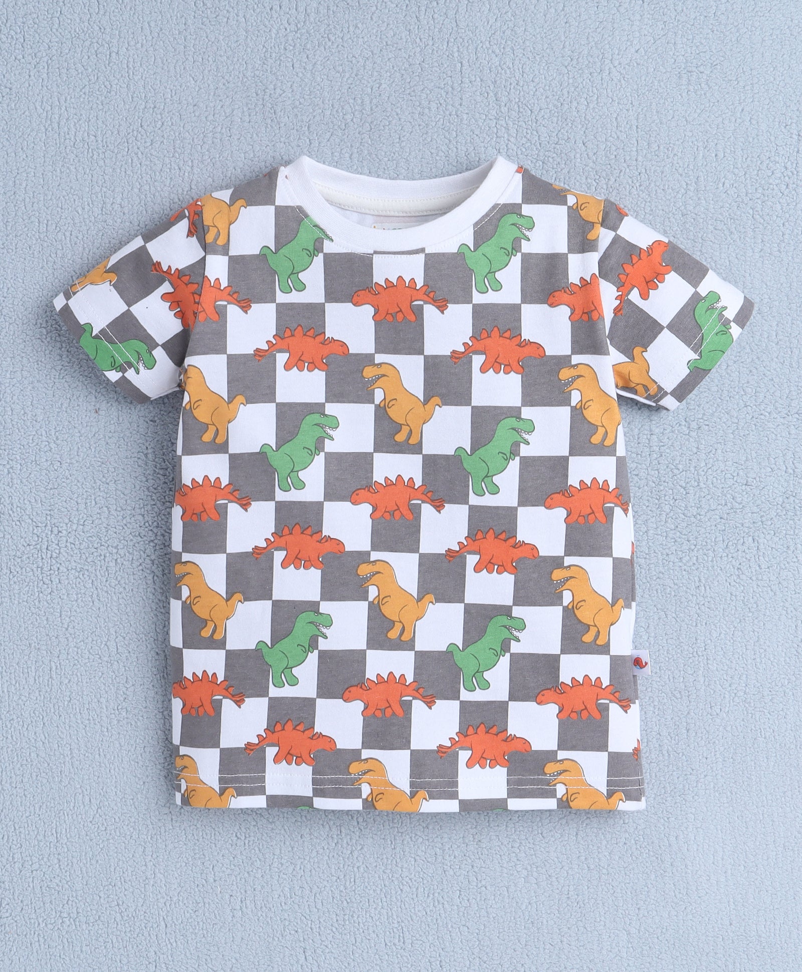 BUMZEE White & Black Boys Half Sleeves T-Shirt & Short Set