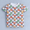 BUMZEE White & Black Boys Half Sleeves T-Shirt & Short Set