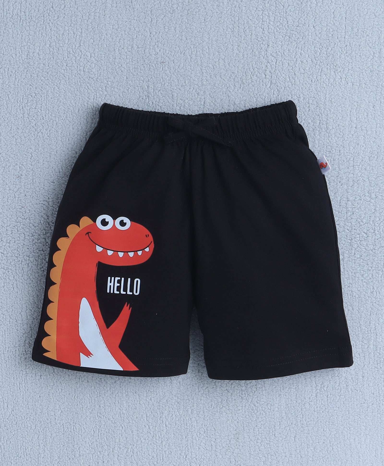BUMZEE White & Black Boys Half Sleeves T-Shirt & Short Set