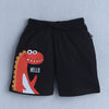 BUMZEE White & Black Boys Half Sleeves T-Shirt & Short Set