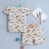 BUMZEE Beige Boys Half Sleeves T-Shirt & Short Set