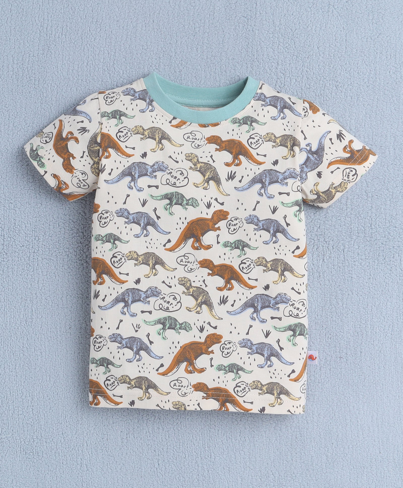 BUMZEE Beige Boys Half Sleeves T-Shirt & Short Set
