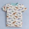 BUMZEE Beige Boys Half Sleeves T-Shirt & Short Set