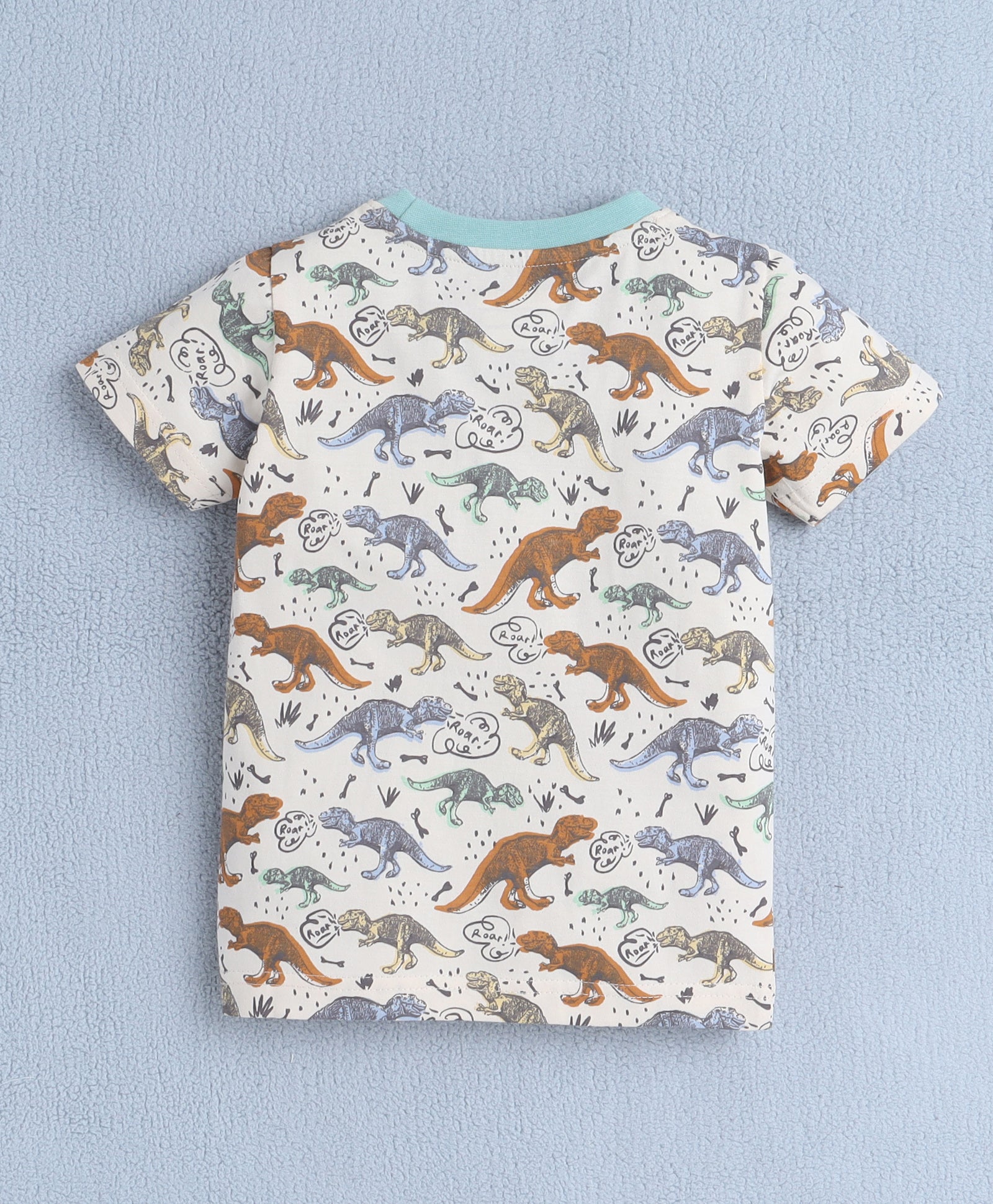 BUMZEE Beige Boys Half Sleeves T-Shirt & Short Set