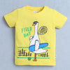 BUMZEE Yellow & Sky Blue Boys Half Sleeves T-Shirt & Short Set