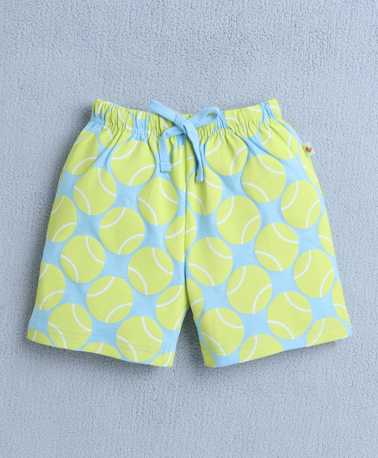 BUMZEE Yellow & Sky Blue Boys Half Sleeves T-Shirt & Short Set