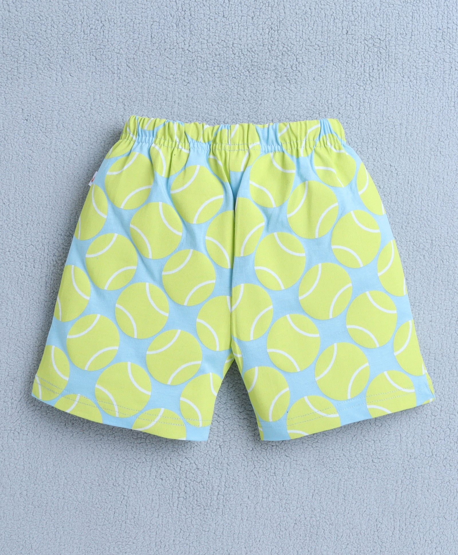BUMZEE Yellow & Sky Blue Boys Half Sleeves T-Shirt & Short Set