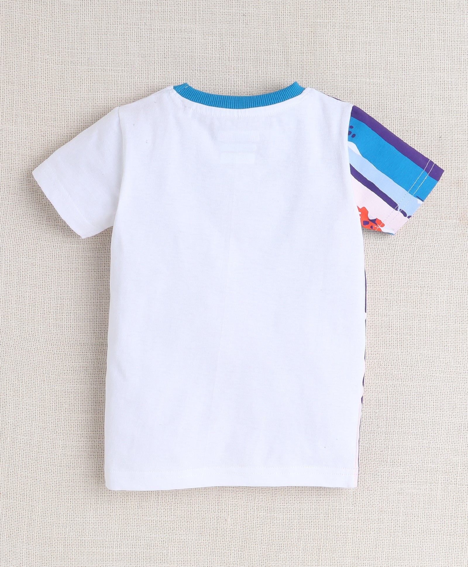 BUMZEE White & Blue Boys Half Sleeves T-Shirt & Short Set