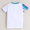 BUMZEE White & Blue Boys Half Sleeves T-Shirt & Short Set