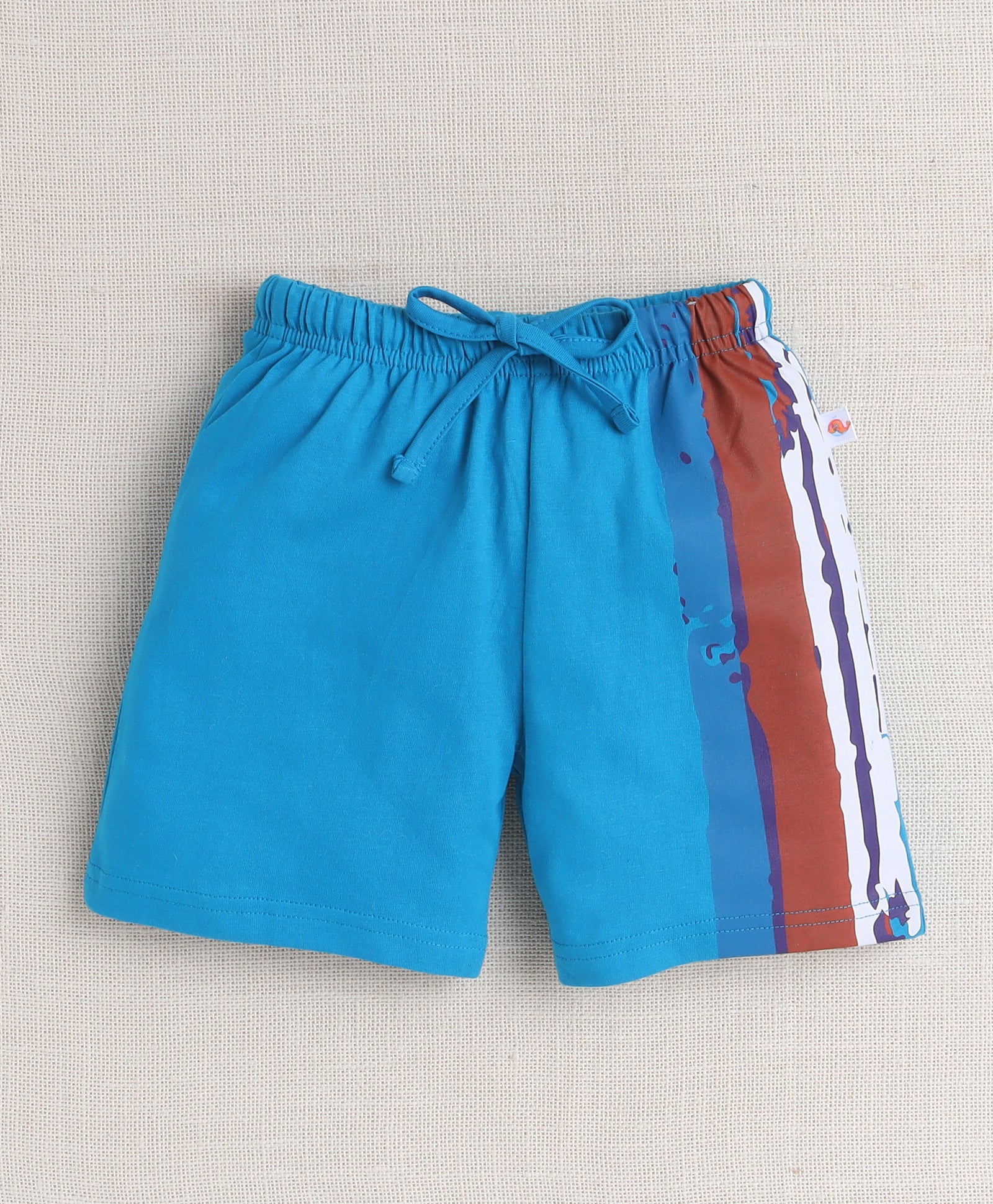 BUMZEE White & Blue Boys Half Sleeves T-Shirt & Short Set