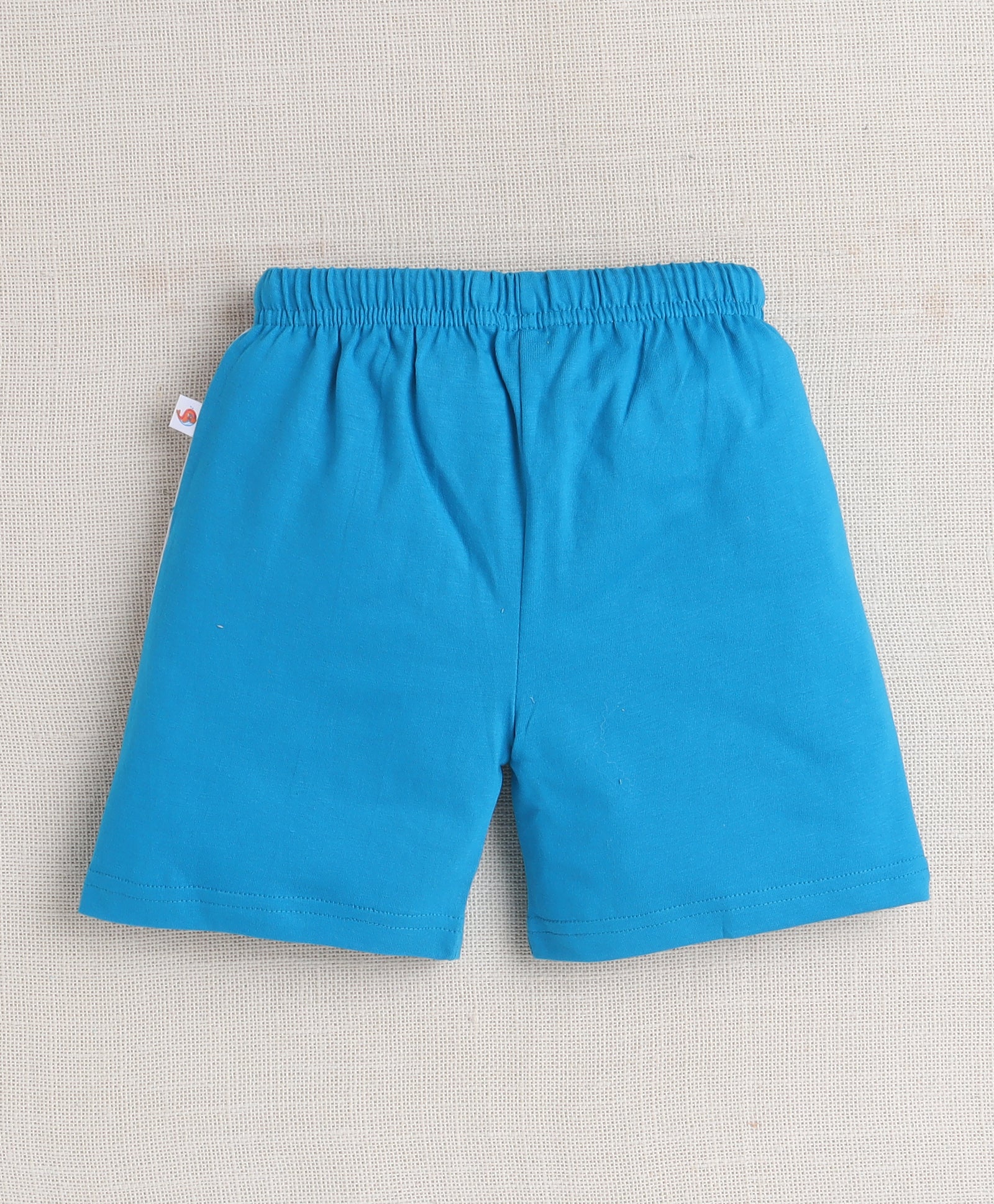 BUMZEE White & Blue Boys Half Sleeves T-Shirt & Short Set