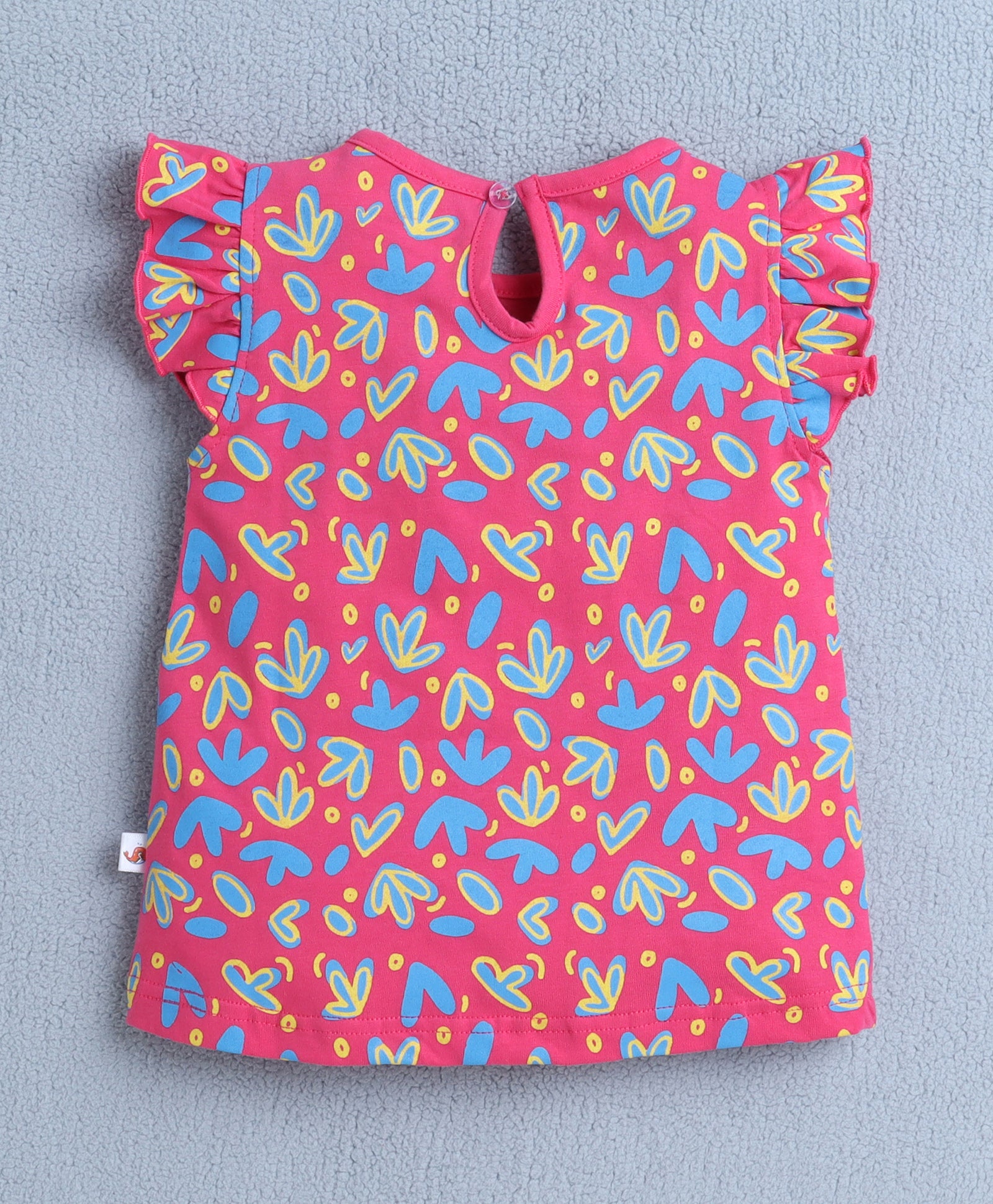 BUMZEE Pink & Blue Girls Sleeveless T-Shirt & Short Set