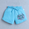BUMZEE Pink & Blue Girls Sleeveless T-Shirt & Short Set