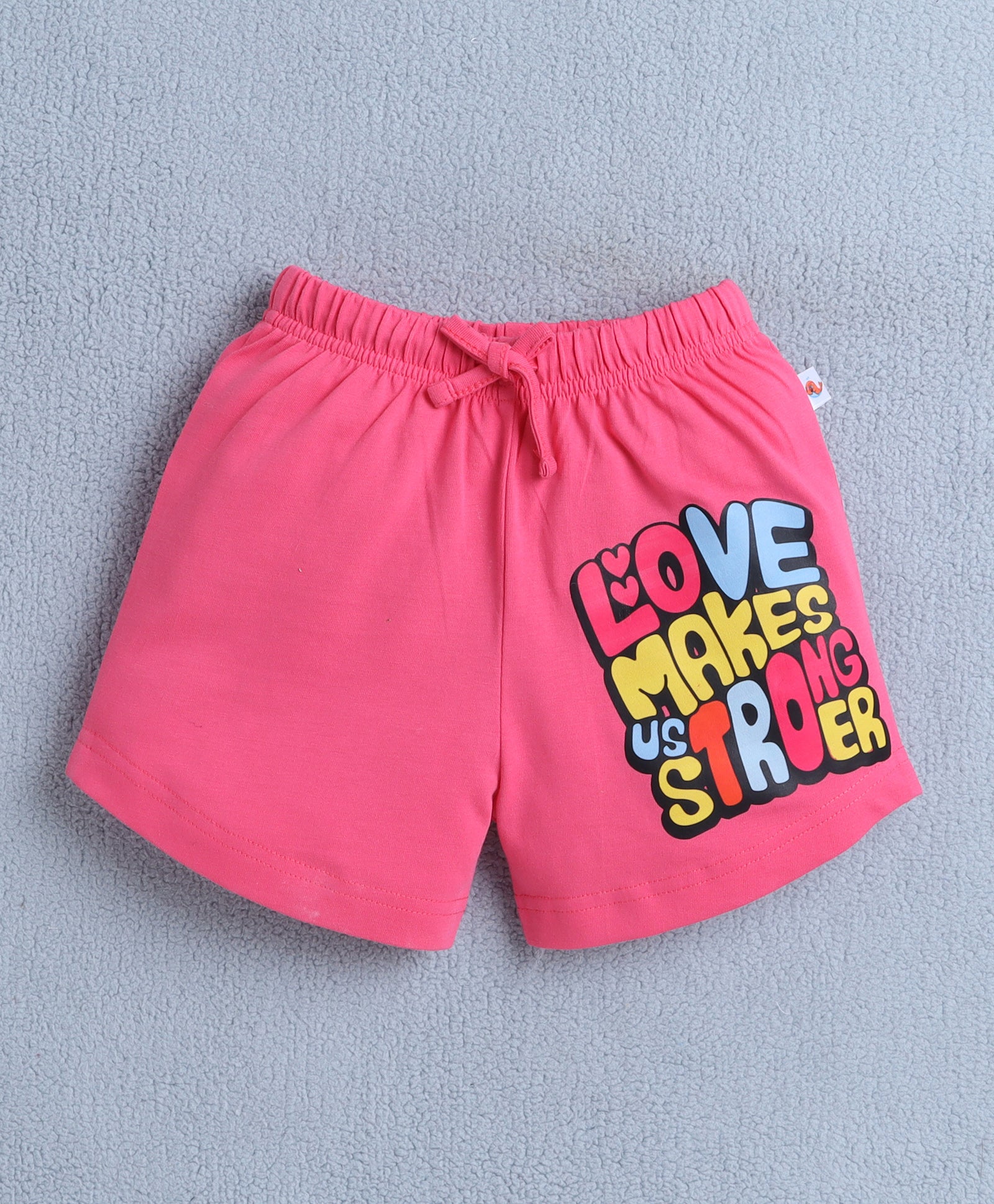 BUMZEE Peach & Pink Girls Sleeveless T-Shirt & Short Set