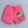 BUMZEE Peach & Pink Girls Sleeveless T-Shirt & Short Set