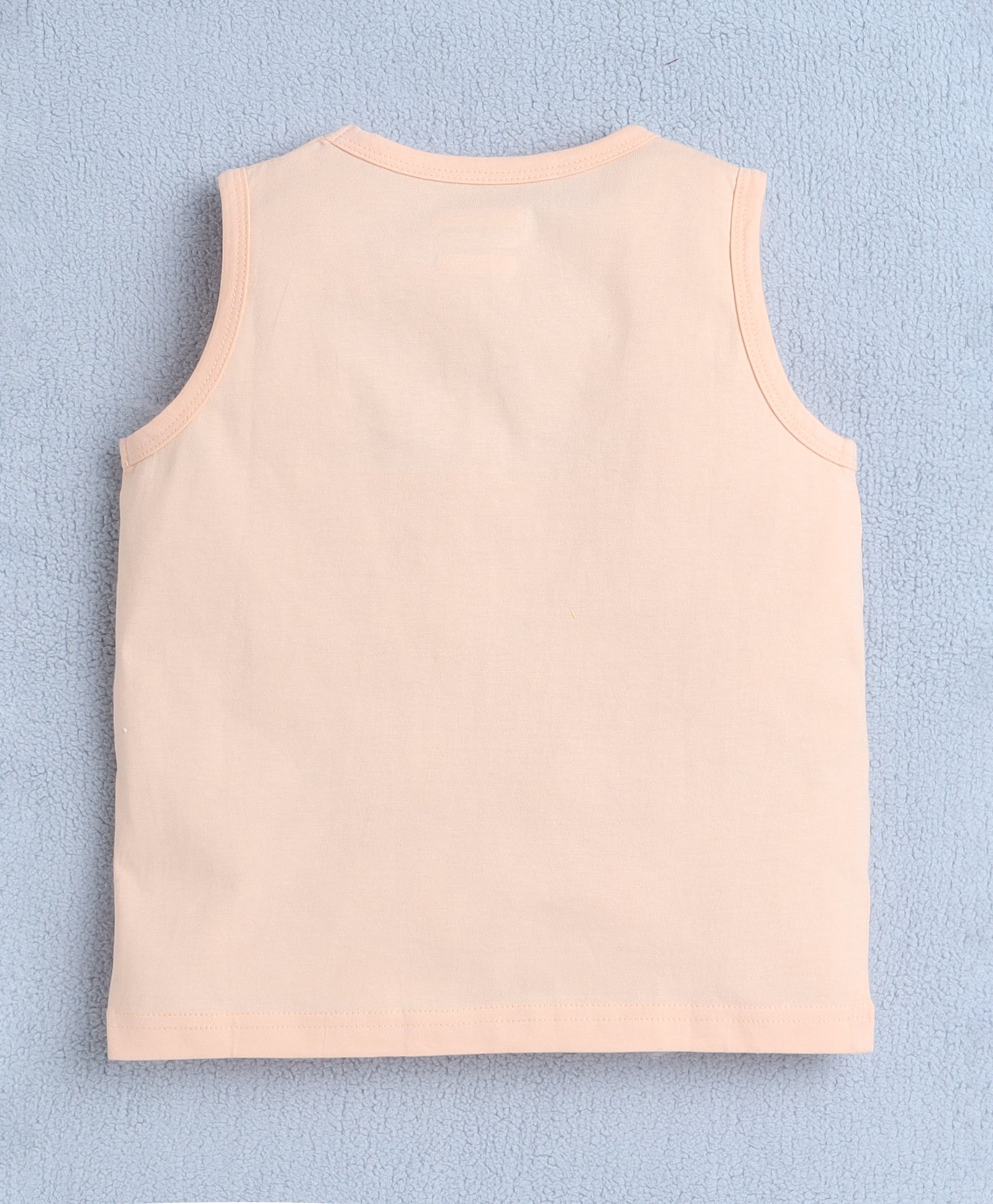 BUMZEE Peach & Green Boys Sleeveless T-Shirt Pack Of 2