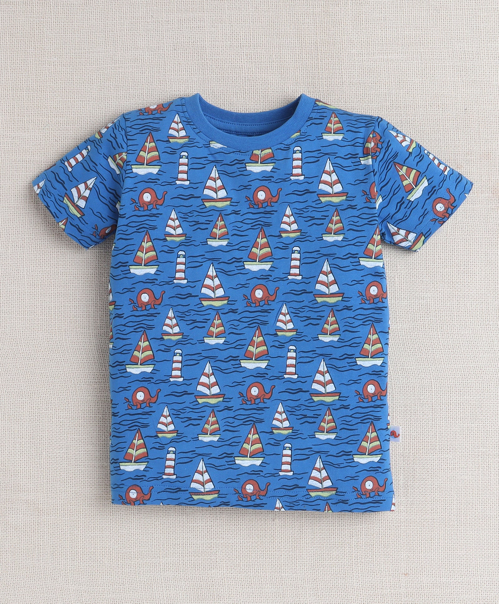 BUMZEE Yellow & Blue Boys Half Sleeves T-Shirt Pack Of 2