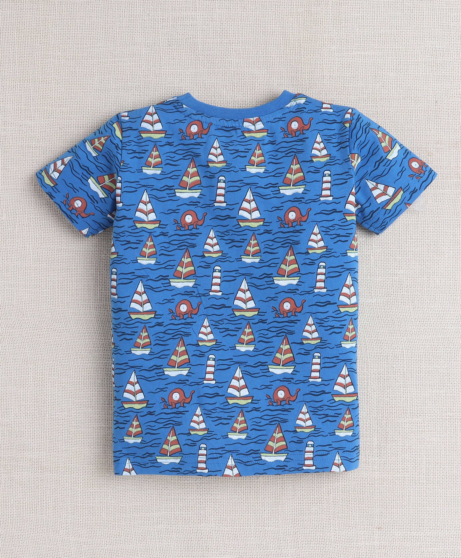 BUMZEE Yellow & Blue Boys Half Sleeves T-Shirt Pack Of 2