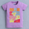 BUMZEE Lavender & Multi Girls Half Sleeves T-Shirt Pack Of 2