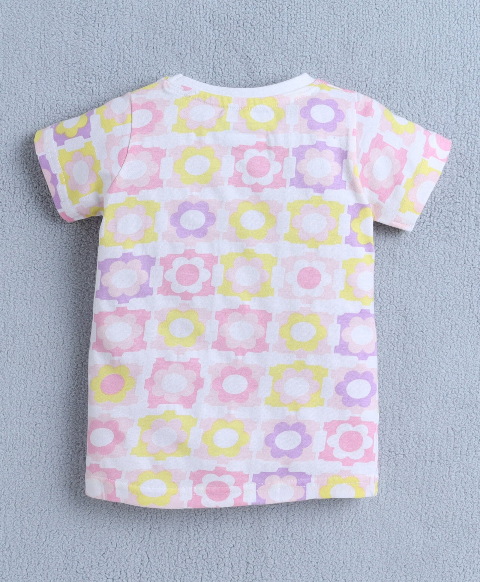 BUMZEE Lavender & Multi Girls Half Sleeves T-Shirt Pack Of 2