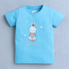 BUMZEE Blue & Multi Girls Half Sleeves T-Shirt Pack Of 2
