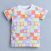 BUMZEE Blue & Multi Girls Half Sleeves T-Shirt Pack Of 2