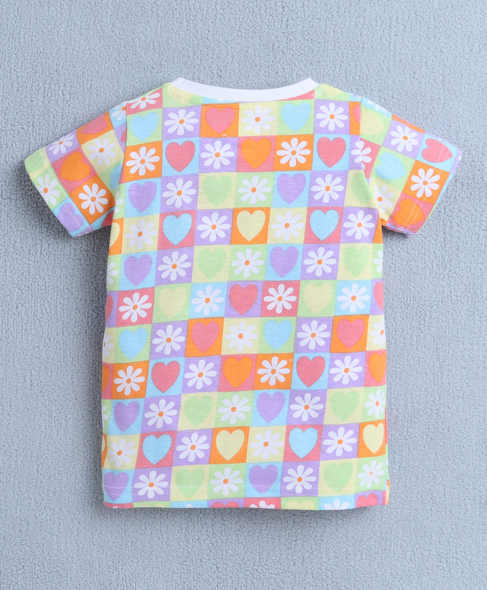 BUMZEE Blue & Multi Girls Half Sleeves T-Shirt Pack Of 2