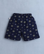 Bumzee Brown & Navy Graphic Print Shorts, Pack of 2, 100% Cotton