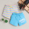 BUMZEE Blue & Multi Girls Shorts Pack Of 2