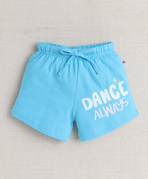 BUMZEE Blue & Multi Girls Shorts Pack Of 2