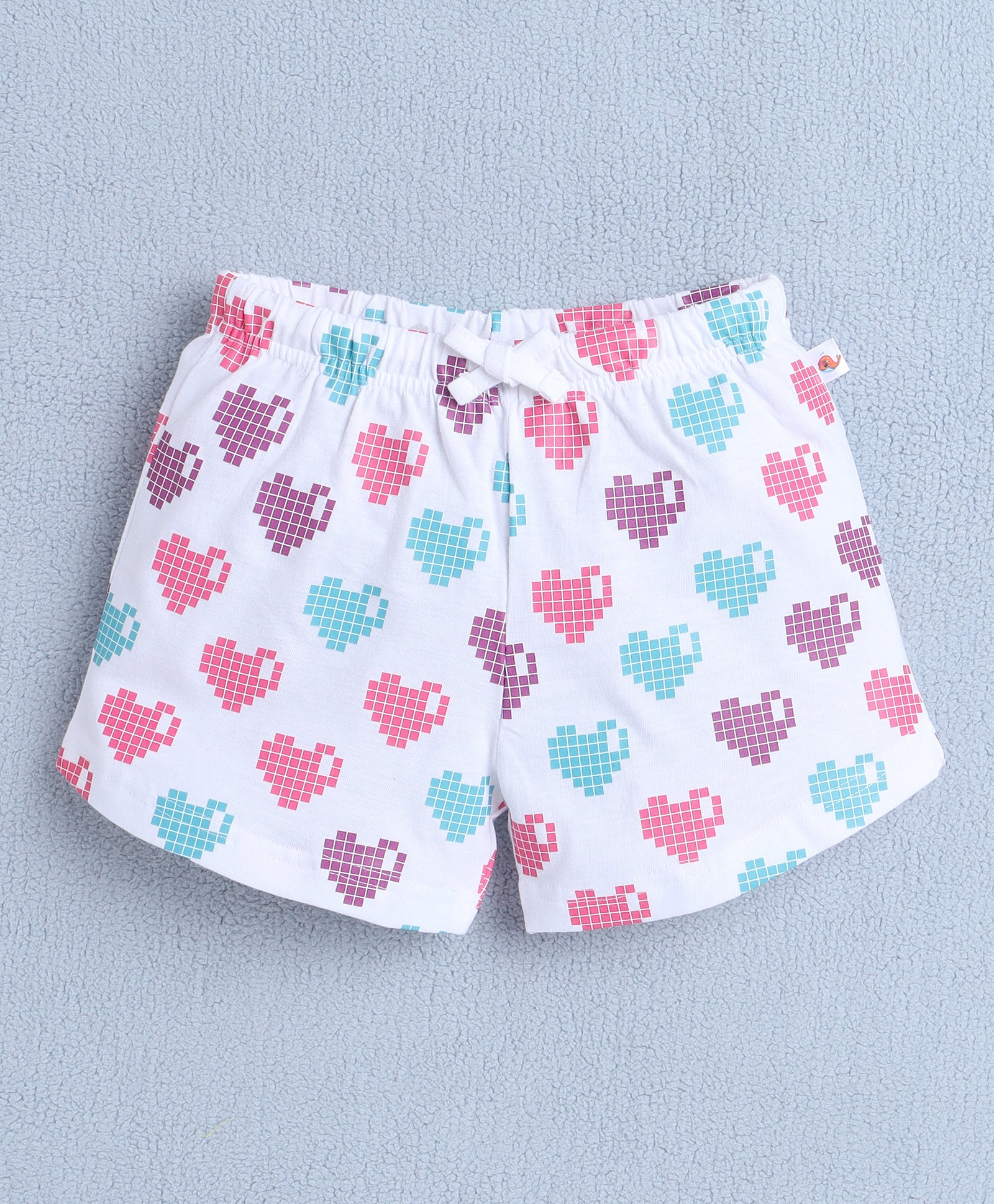BUMZEE Yellow & White Girls Shorts Pack Of 2