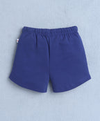 Bumzee Indigo & Magenta Graphic Print Shorts, Pack of 2, 100% Cotton