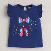 BUMZEE Navy & Pink Girls Sleeveless T-Shirt Pack Of 2