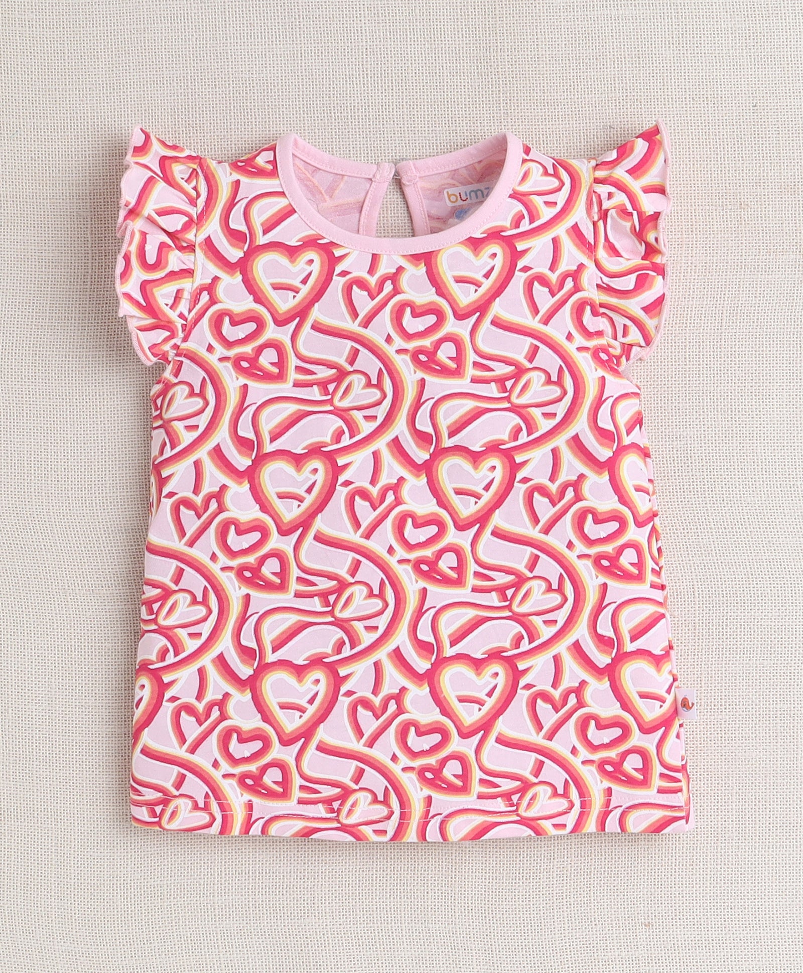 BUMZEE Navy & Pink Girls Sleeveless T-Shirt Pack Of 2