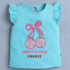 BUMZEE Blue & Yellow Girls Cap Sleeves T-Shirt Pack Of 2