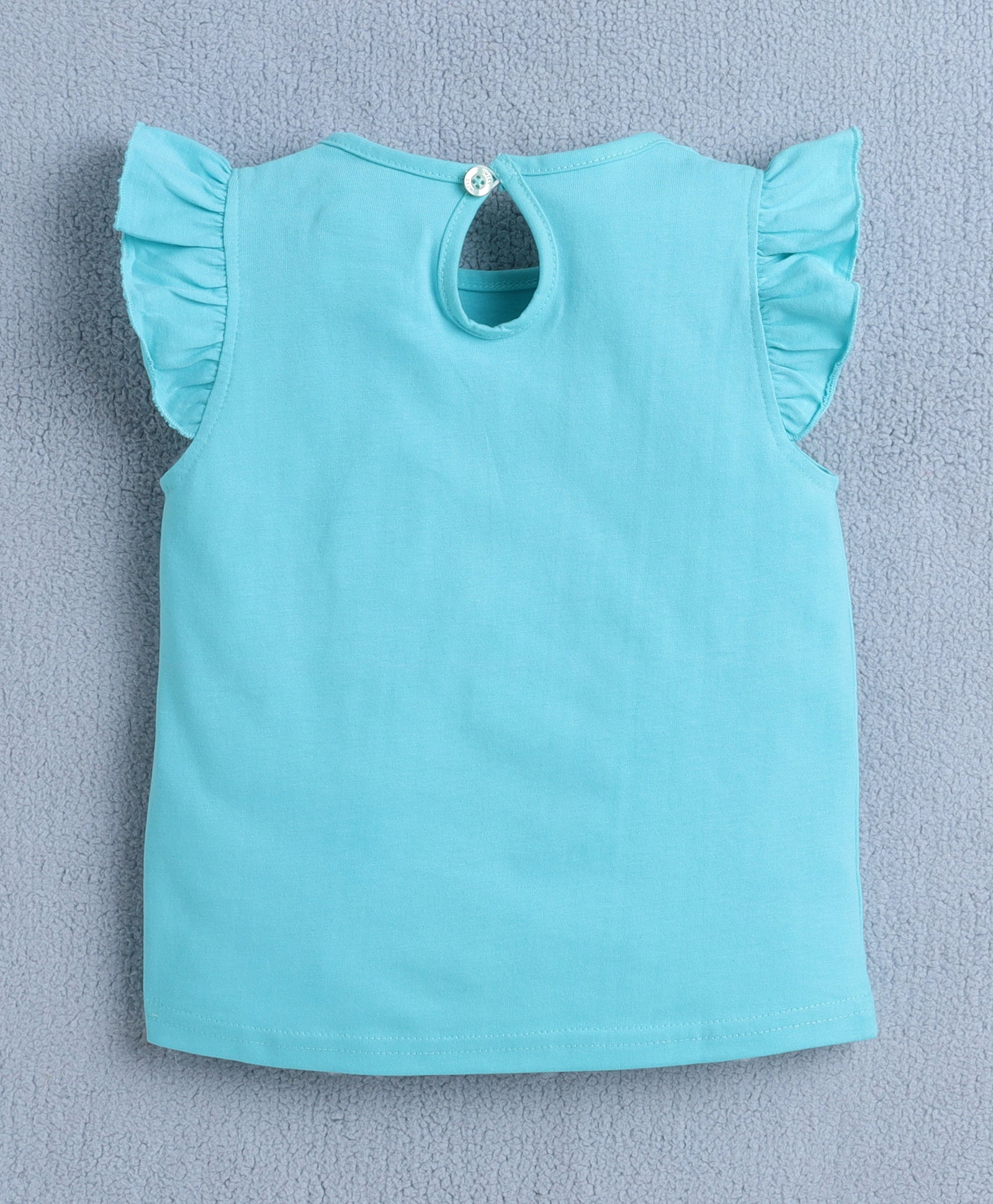 BUMZEE Blue & Yellow Girls Cap Sleeves T-Shirt Pack Of 2
