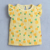 BUMZEE Blue & Yellow Girls Cap Sleeves T-Shirt Pack Of 2