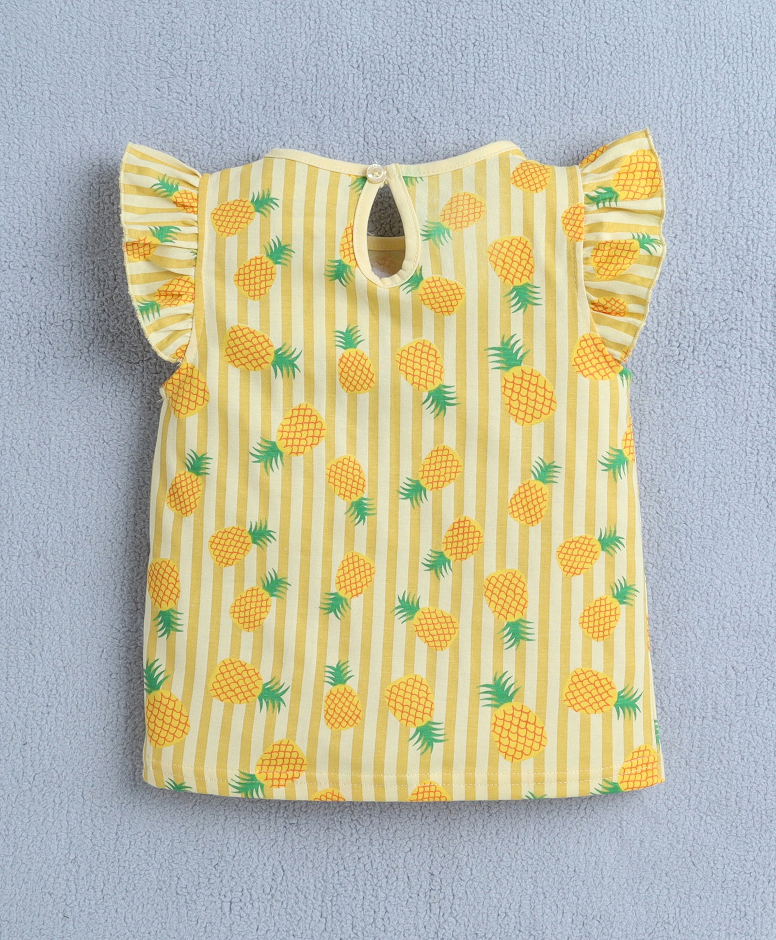 BUMZEE Blue & Yellow Girls Cap Sleeves T-Shirt Pack Of 2