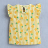 BUMZEE Blue & Yellow Girls Cap Sleeves T-Shirt Pack Of 2