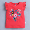 BUMZEE Red & Beige Girls Sleeveless T-Shirt Pack Of 2